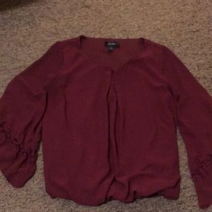 Dress blouse with bell sleeves